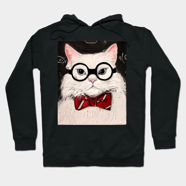 Chemistry Cat Contemplates the Science of Catnip Hoodie by sagittariusgallery